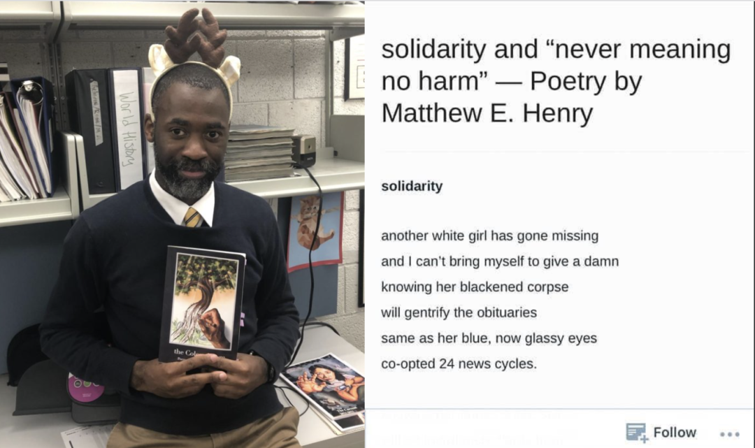 Dedham High School Offers Wednesday Workshop For Kids Taught By Race Baiting Weston Teacher Poet Who Says He "Doesn't Give A Damn" About Dead White Girls - TB Daily News