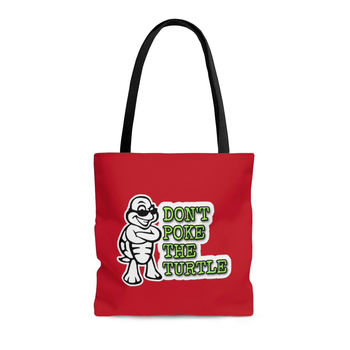 Don't Poke the Turtle - Tote Bag Dark Red - TB Daily News