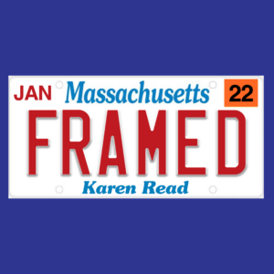 Karen Read Framed License Plate by Microdots