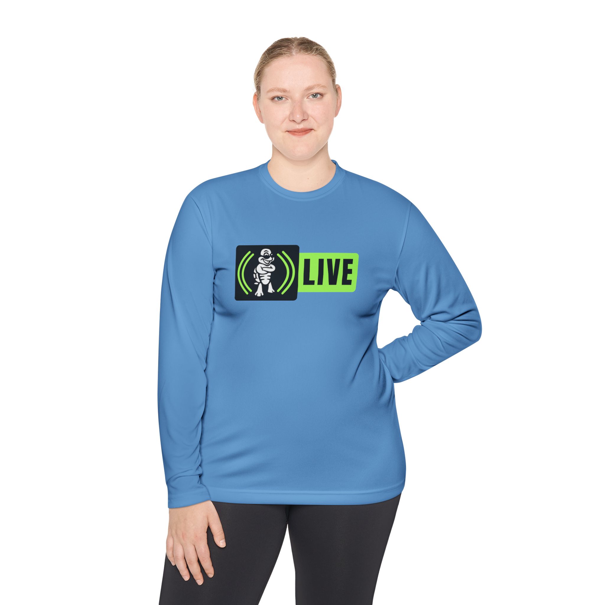 Turtleboy Live V26 Green - Unisex Lightweight Long Sleeve Sports Tee - Image 40