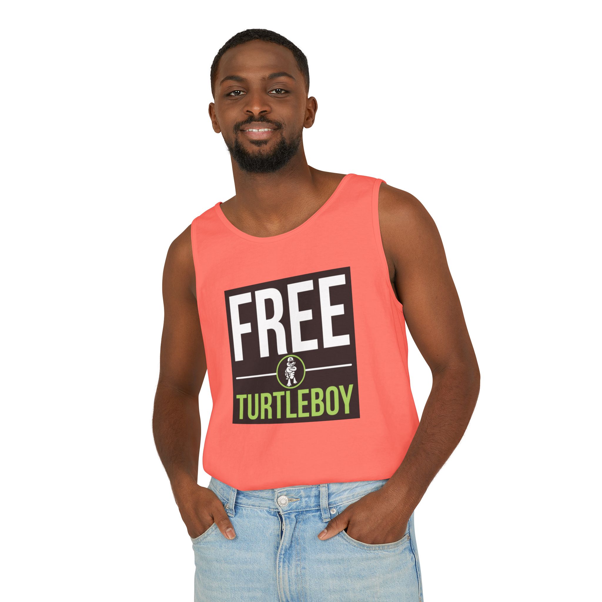 Free Turtleboy Text - Unisex Jersey Tank - Image 30