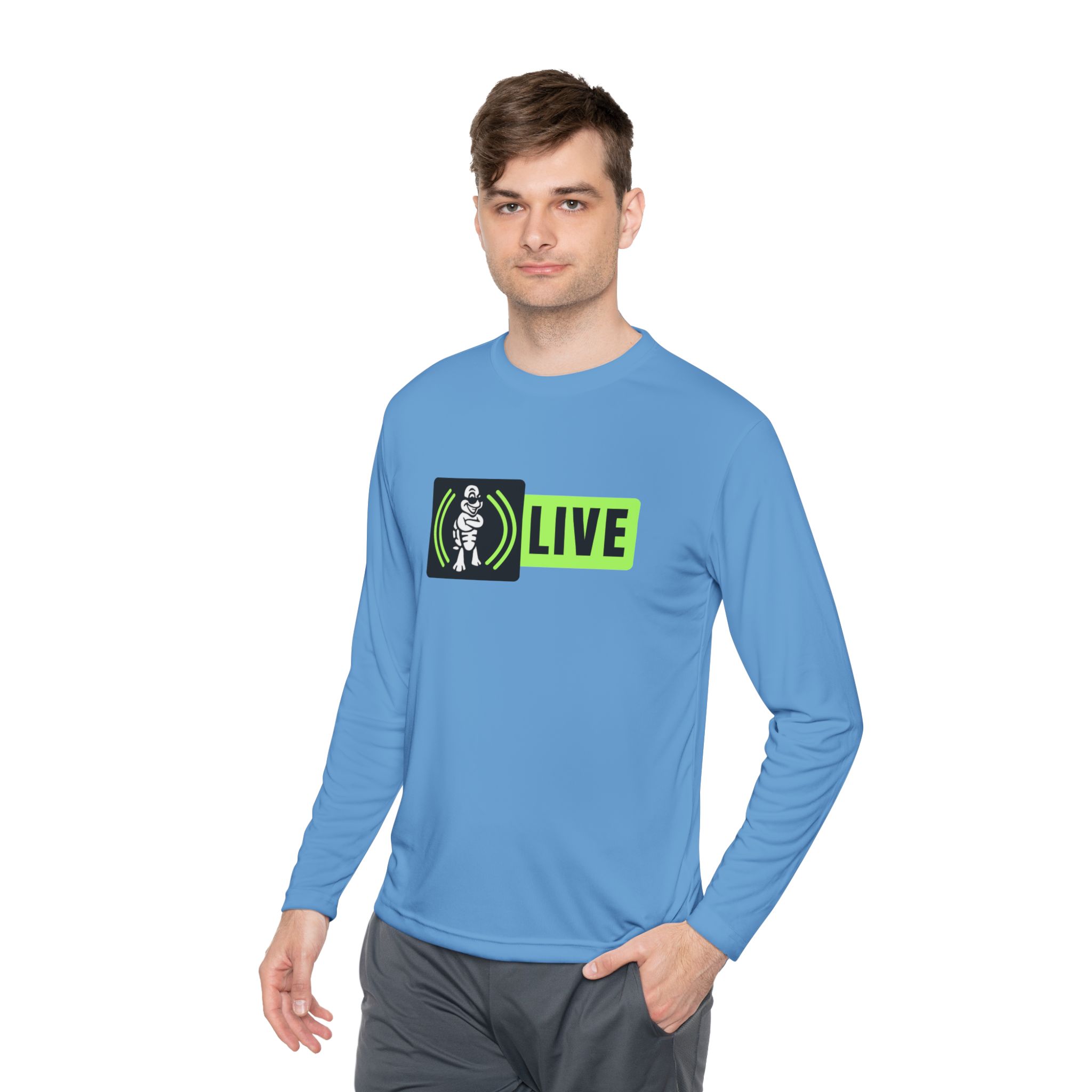 Turtleboy Live V26 Green - Unisex Lightweight Long Sleeve Sports Tee - Image 39