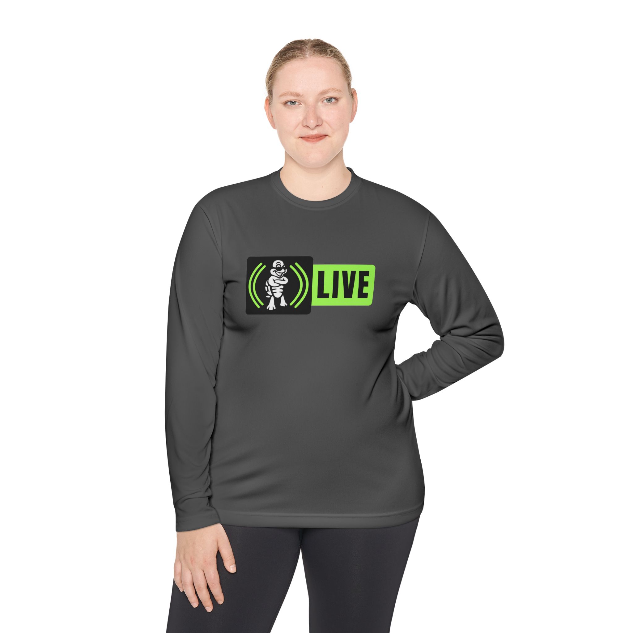 Turtleboy Live V26 Green - Unisex Lightweight Long Sleeve Sports Tee - Image 4