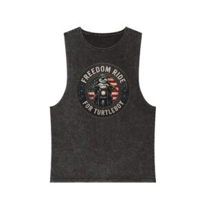 Freedom Ride for Turtleboy (Riders Wearing Gray) - Unisex Stonewash Tank Top