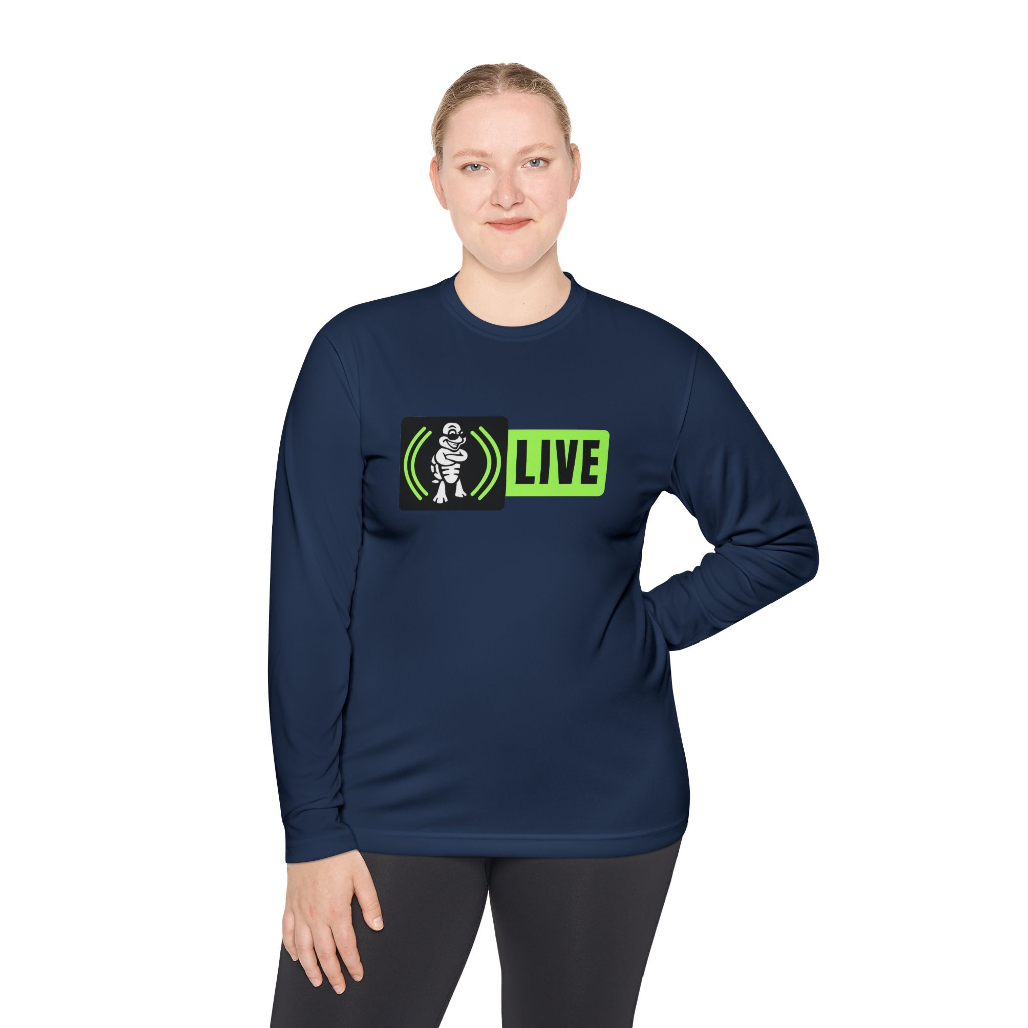 Turtleboy Live V26 Green - Unisex Lightweight Long Sleeve Sports Tee - Image 28