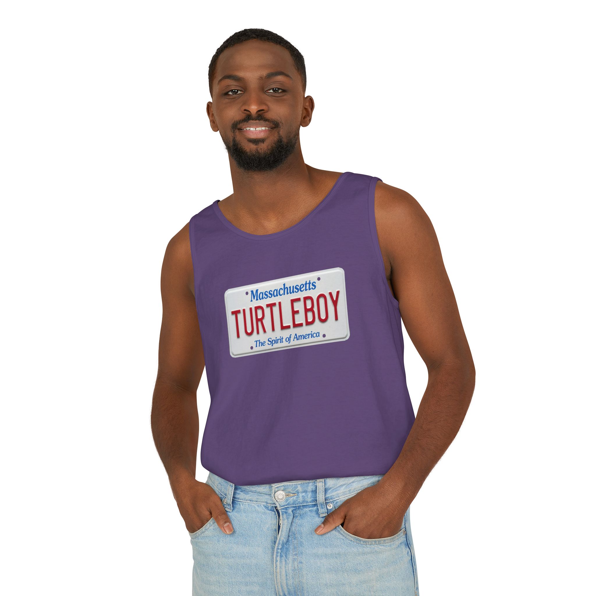 Turtleboy License Plate - Unisex Jersey Tank - Image 65