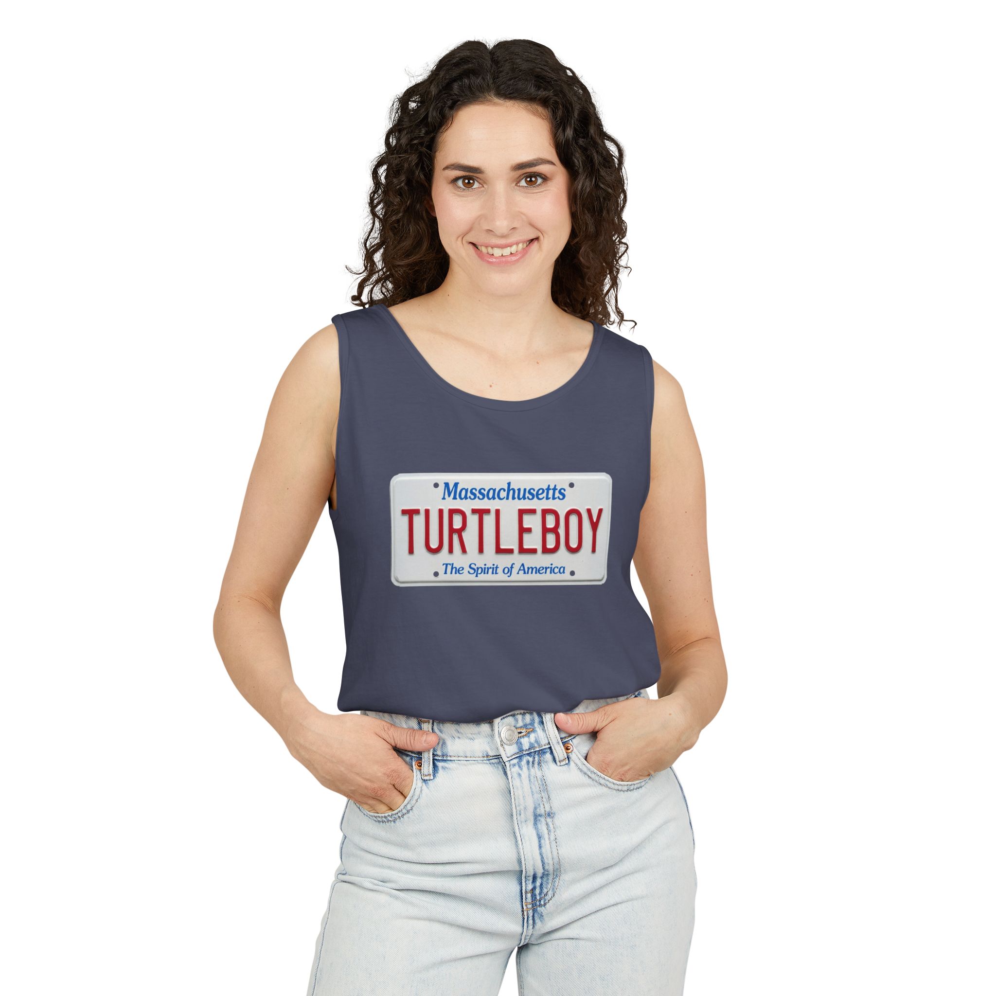 Turtleboy License Plate - Unisex Jersey Tank - Image 3