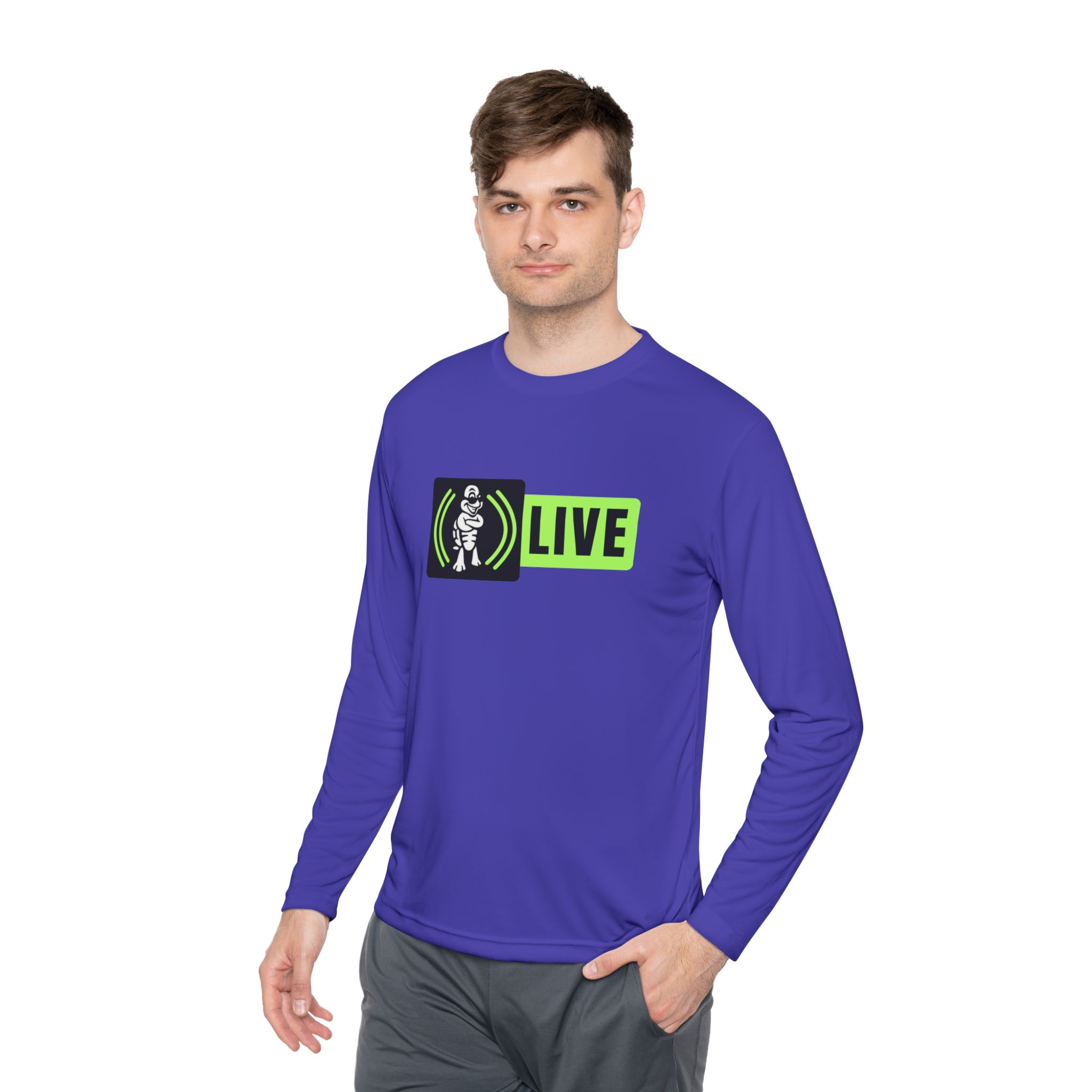 Turtleboy Live V26 Green - Unisex Lightweight Long Sleeve Sports Tee - Image 47