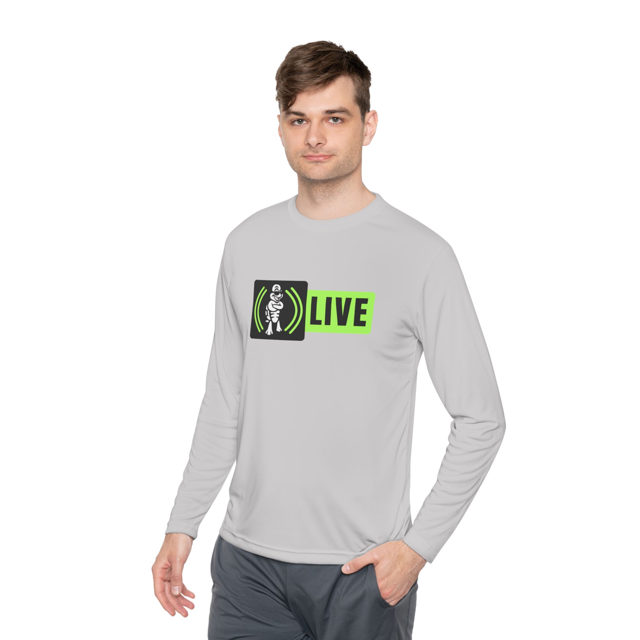 Turtleboy Live V26 Green - Unisex Lightweight Long Sleeve Sports Tee - Image 11