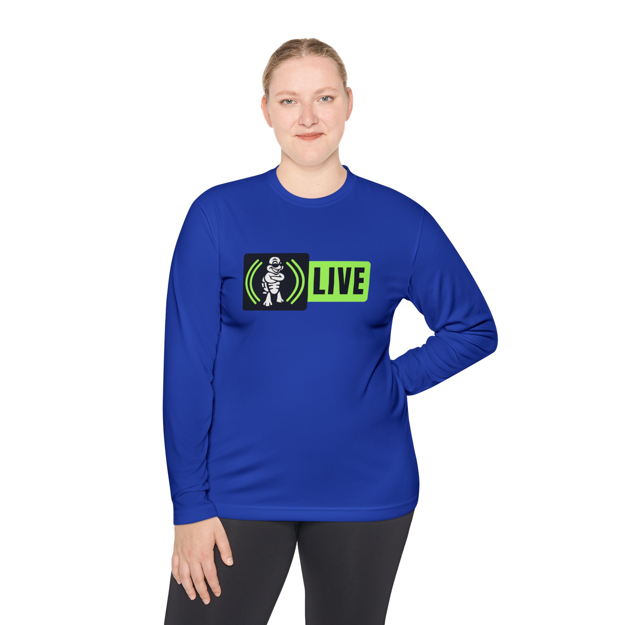 Turtleboy Live V26 Green - Unisex Lightweight Long Sleeve Sports Tee - Image 24