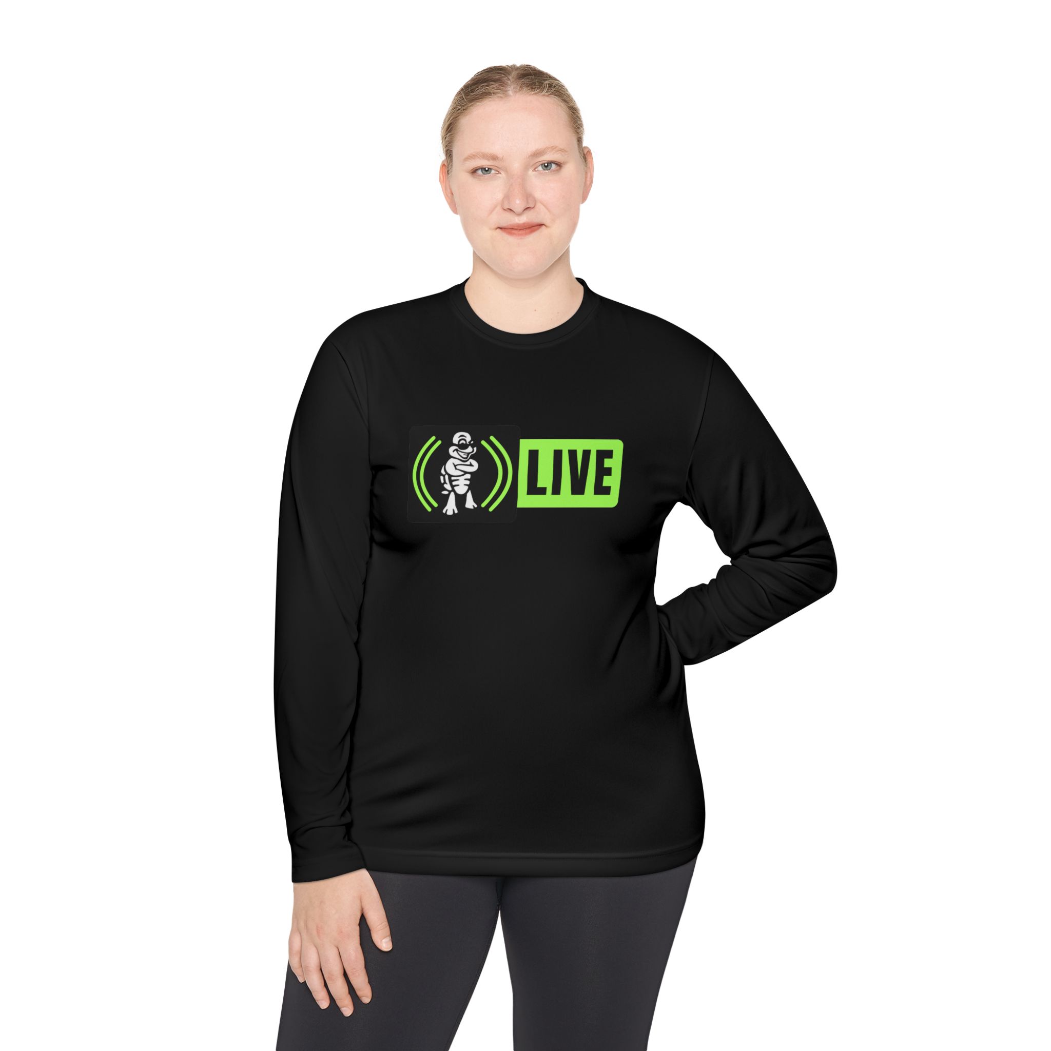 Turtleboy Live V26 Green - Unisex Lightweight Long Sleeve Sports Tee - Image 16