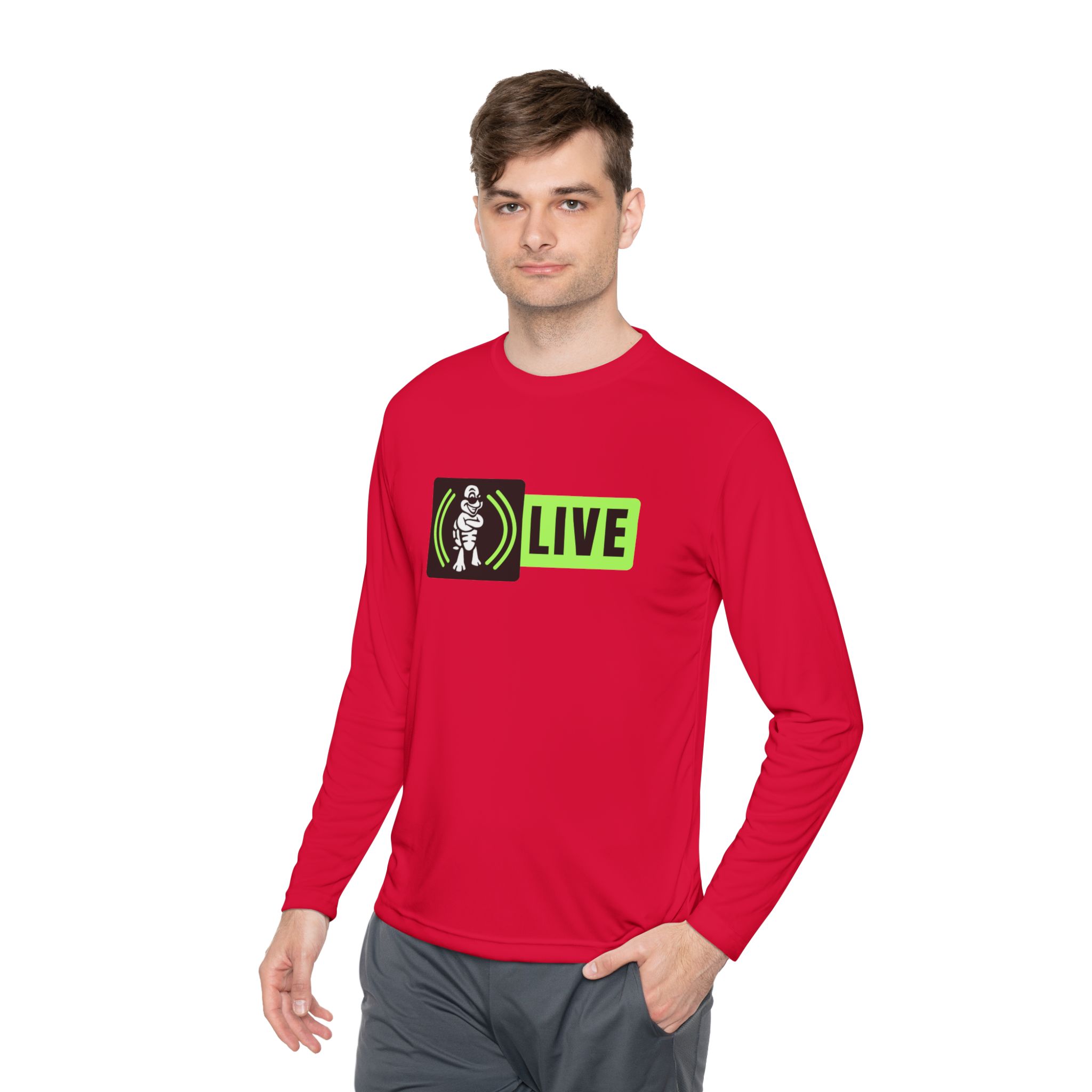 Turtleboy Live V26 Green - Unisex Lightweight Long Sleeve Sports Tee - Image 31