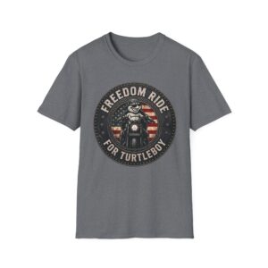Freedom Ride for Turtleboy (Riders Wearing Gray) - Unisex Softstyle T-Shirt