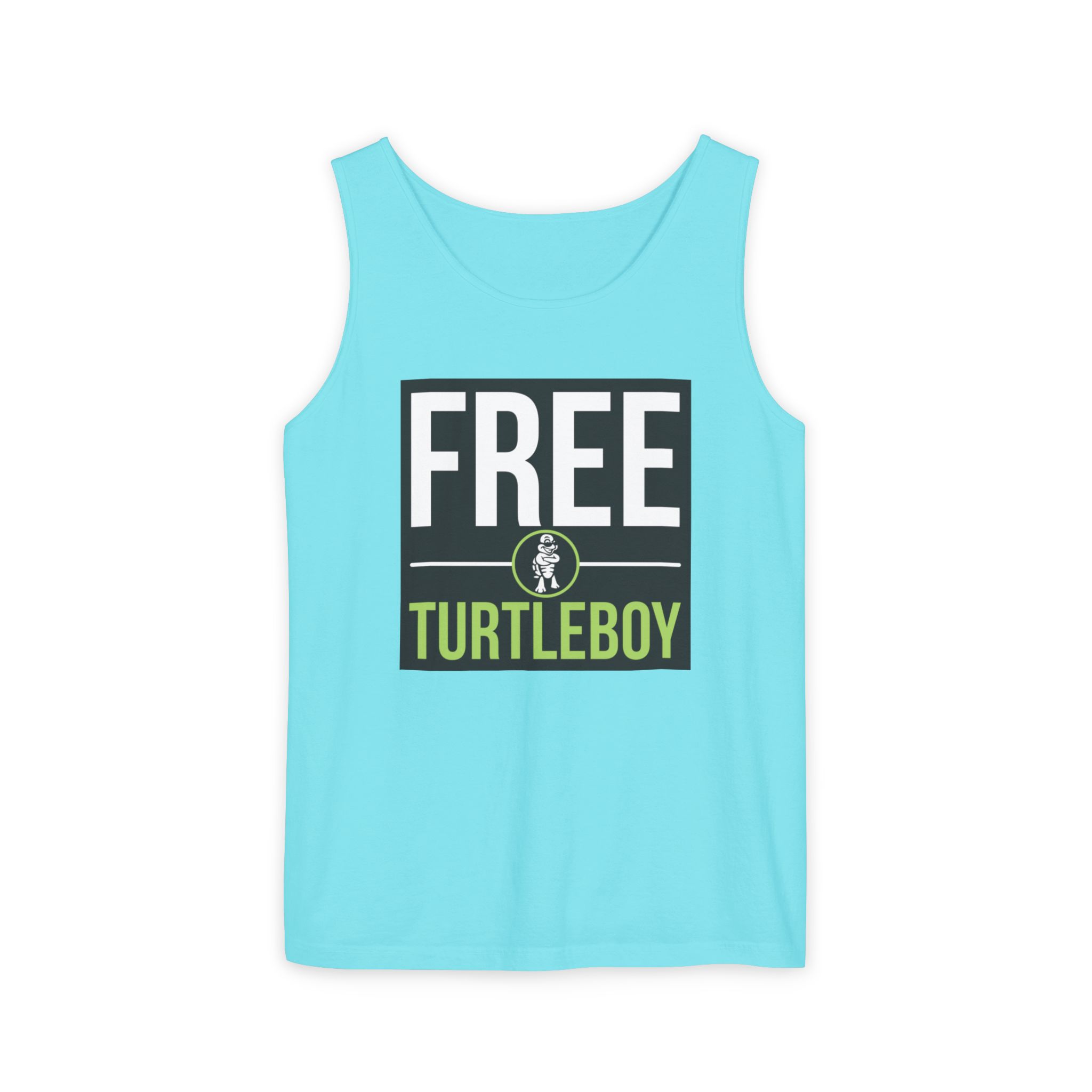 Free Turtleboy Text - Unisex Jersey Tank - Image 46