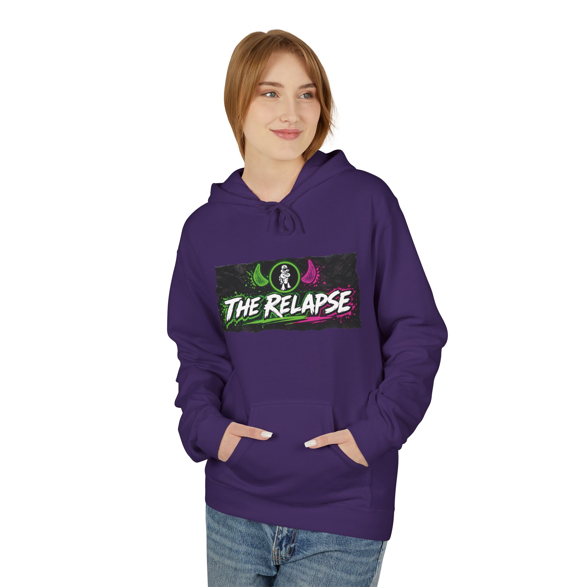 Turtleboy: The Relapse - Back Main Design - Unisex Midweight Softstyle Fleece Hoodie - Image 43