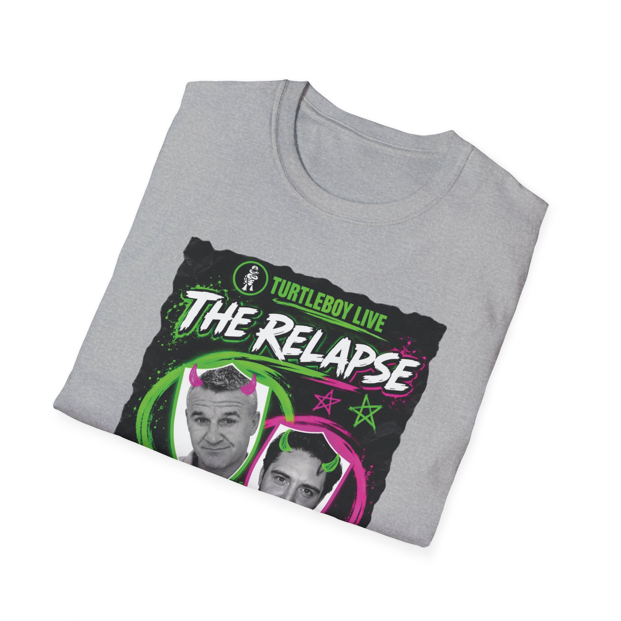 Turtleboy: The Relapse - Front Main Design & Logo Back - Unisex Softstyle T-Shirt - Image 60