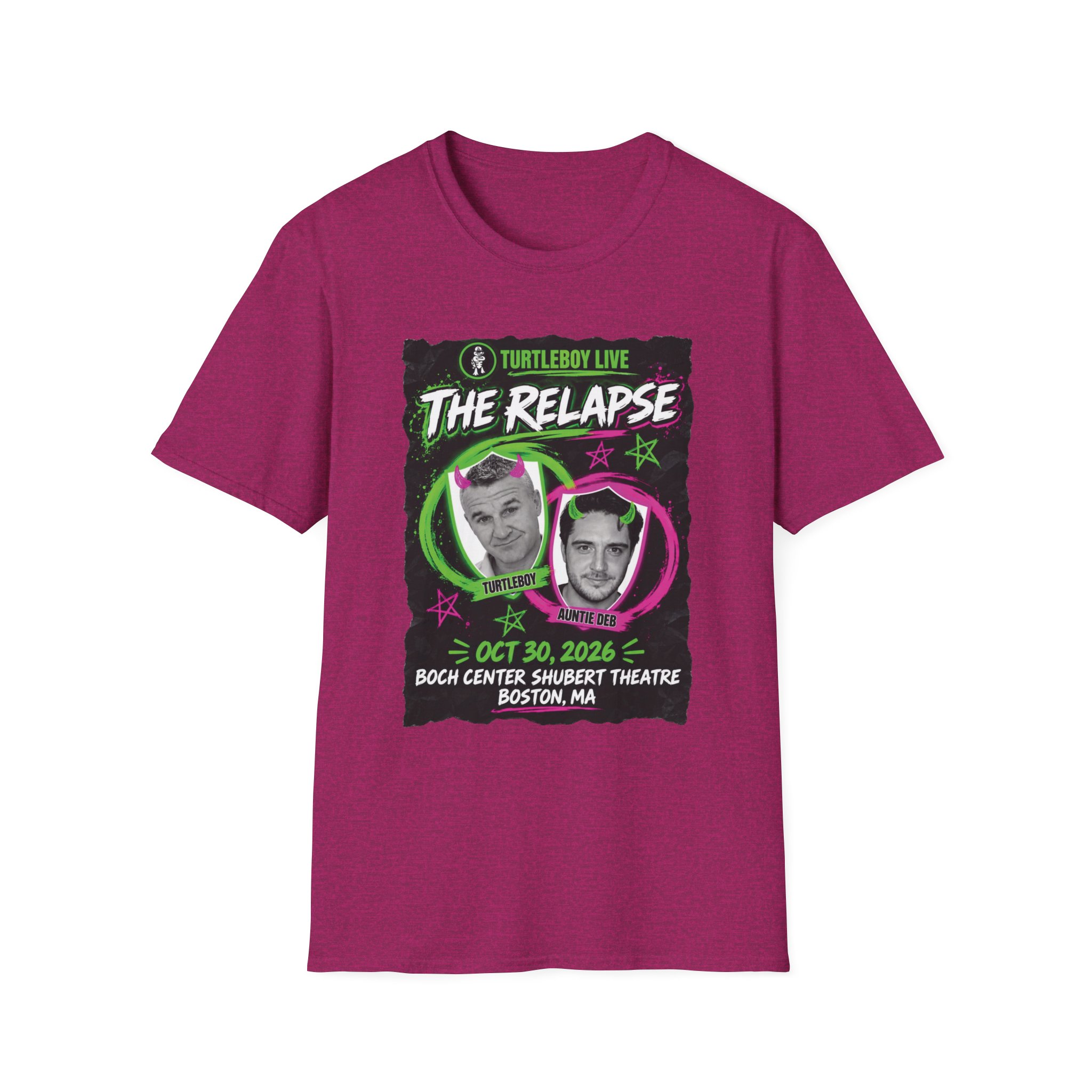 Turtleboy: The Relapse - Front Main Design & Logo Back - Unisex Softstyle T-Shirt - Image 37