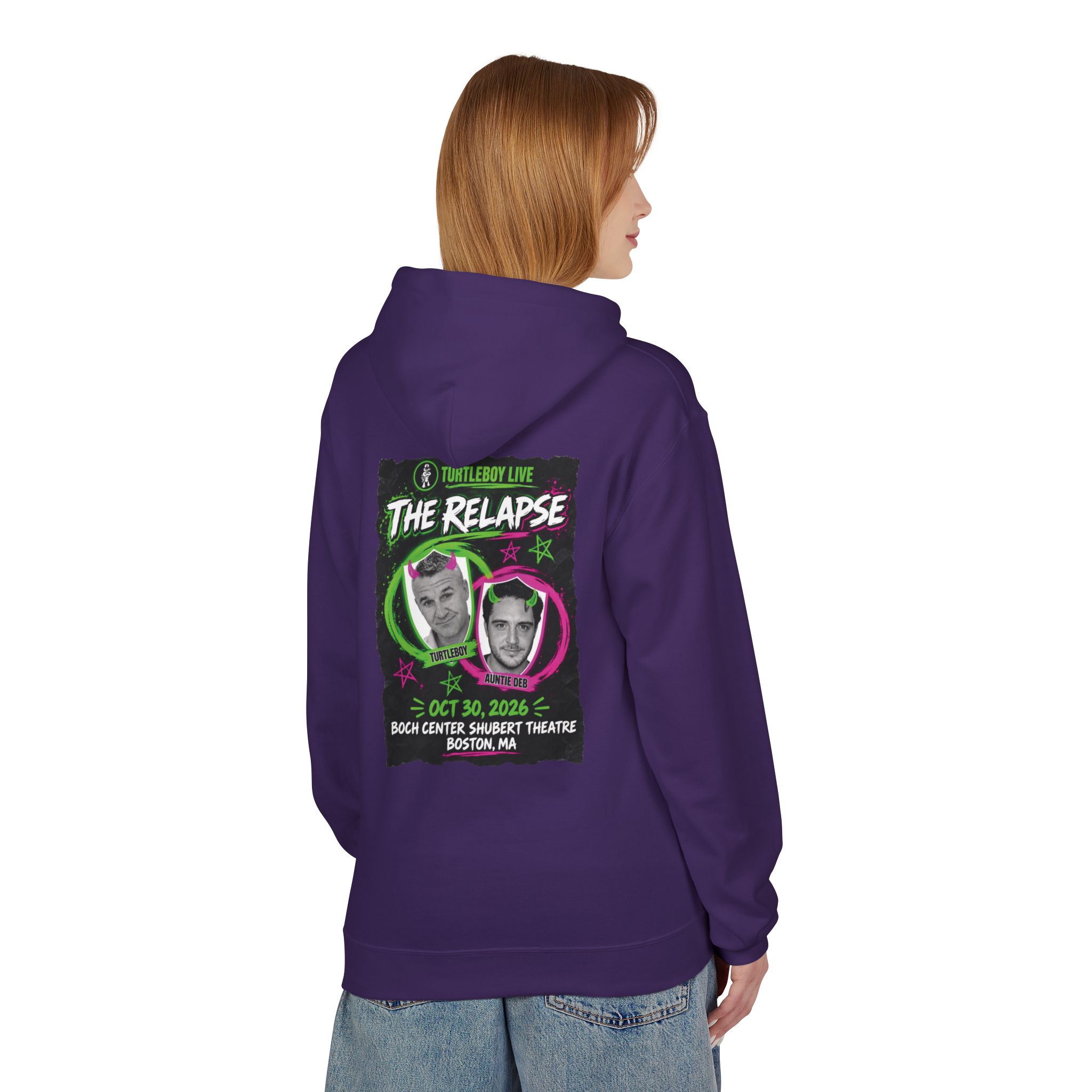 Turtleboy: The Relapse - Back Main Design - Unisex Midweight Softstyle Fleece Hoodie - Image 44