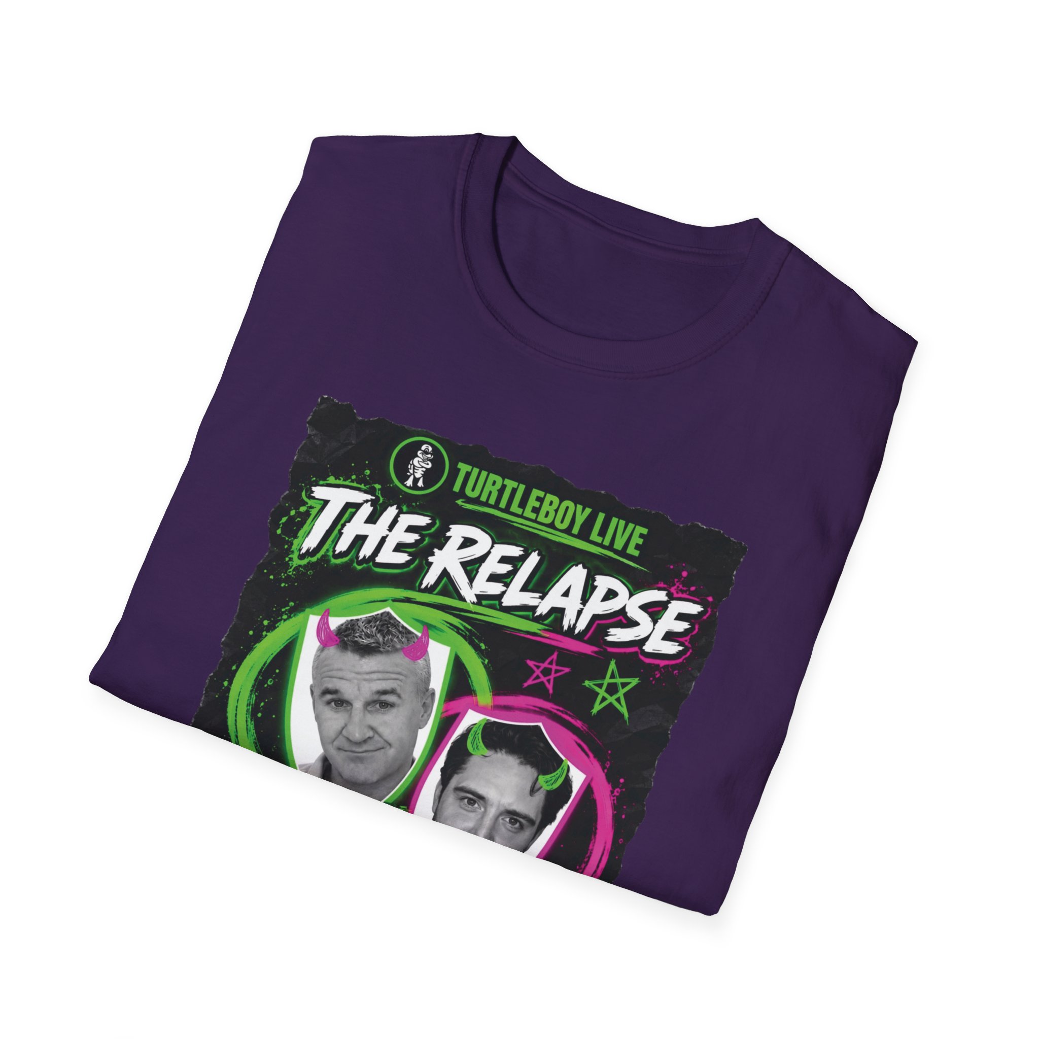 Turtleboy: The Relapse - Front Main Design & Logo Back - Unisex Softstyle T-Shirt - Image 18