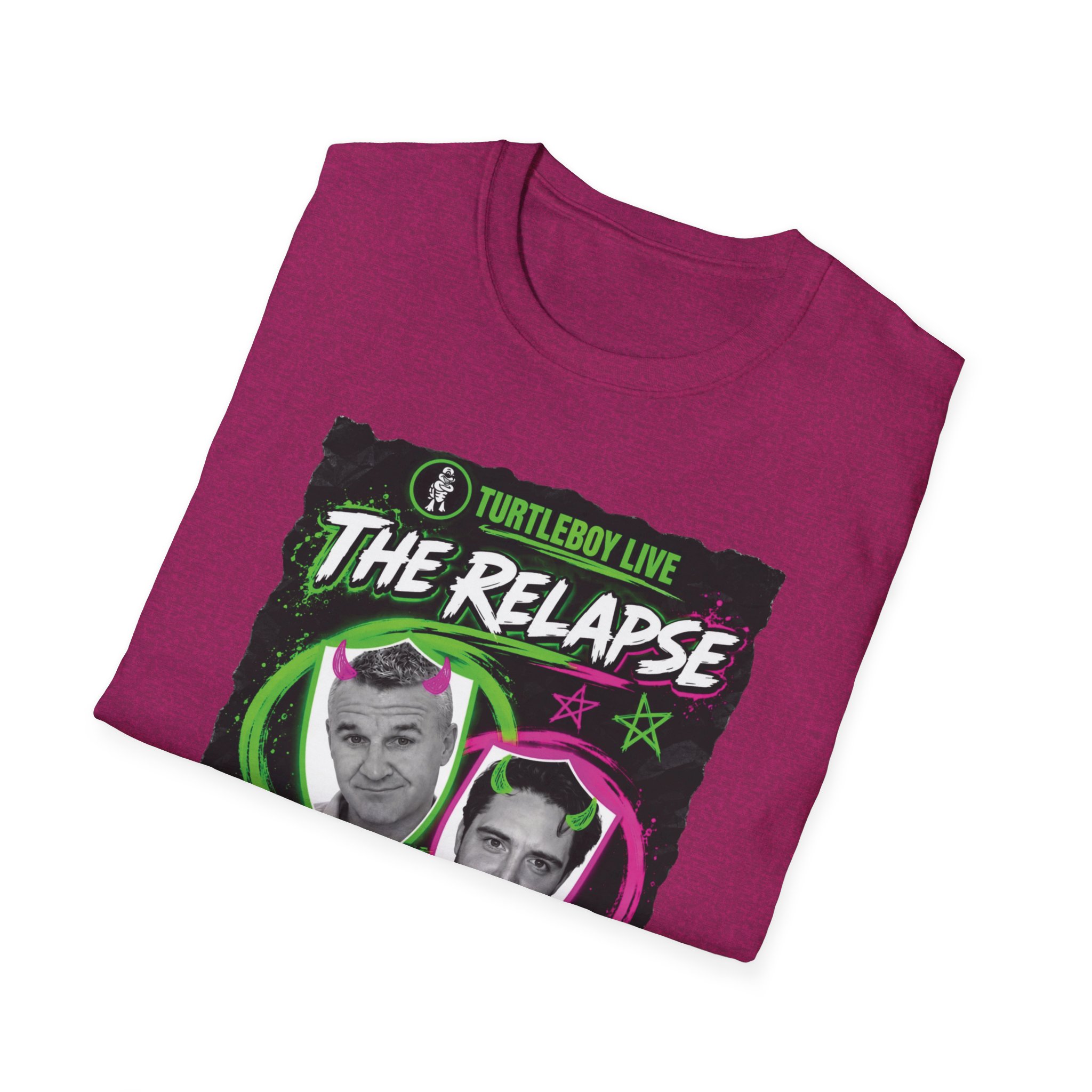 Turtleboy: The Relapse - Front Main Design & Logo Back - Unisex Softstyle T-Shirt - Image 40