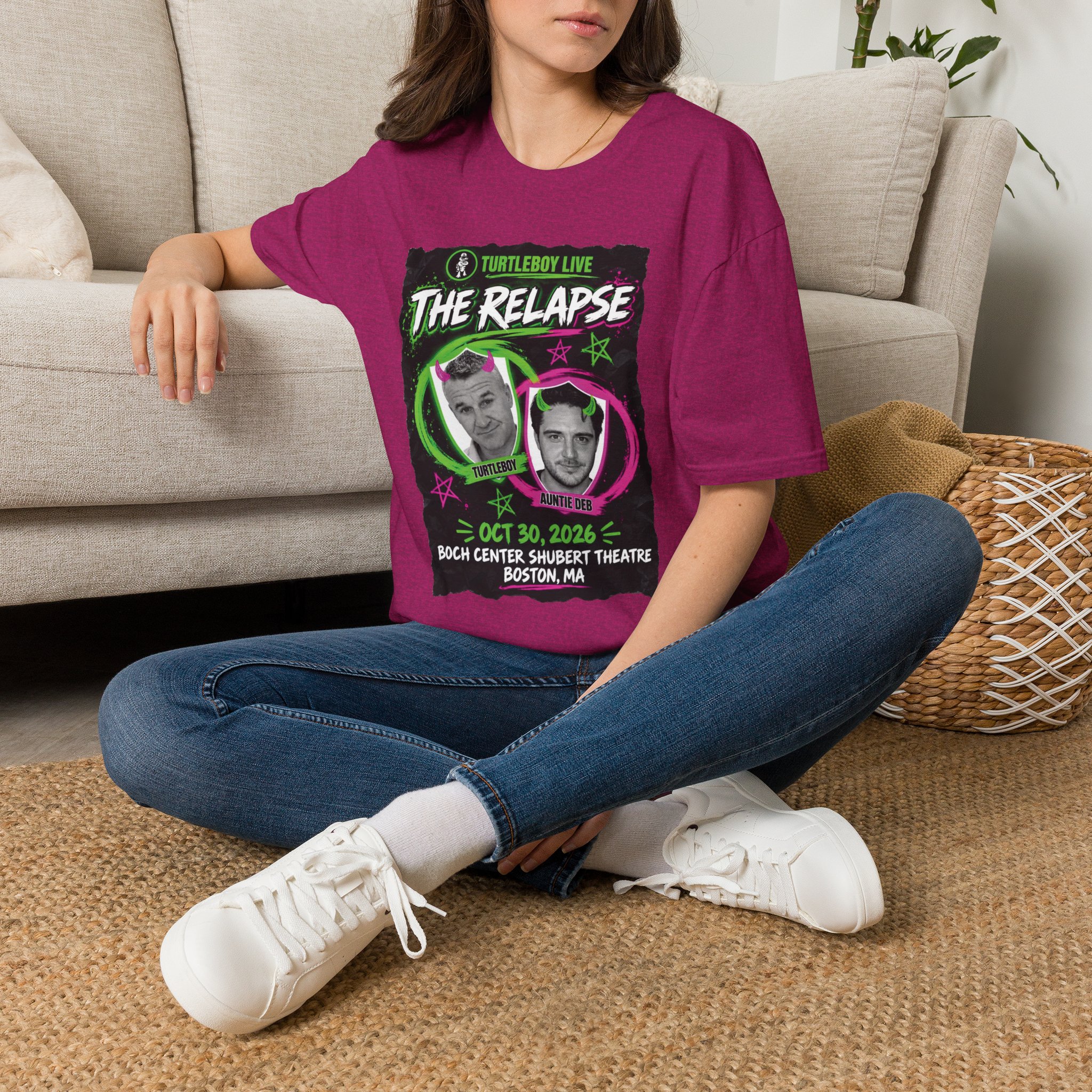 Turtleboy: The Relapse - Front Main Design & Logo Back - Unisex Softstyle T-Shirt - Image 36