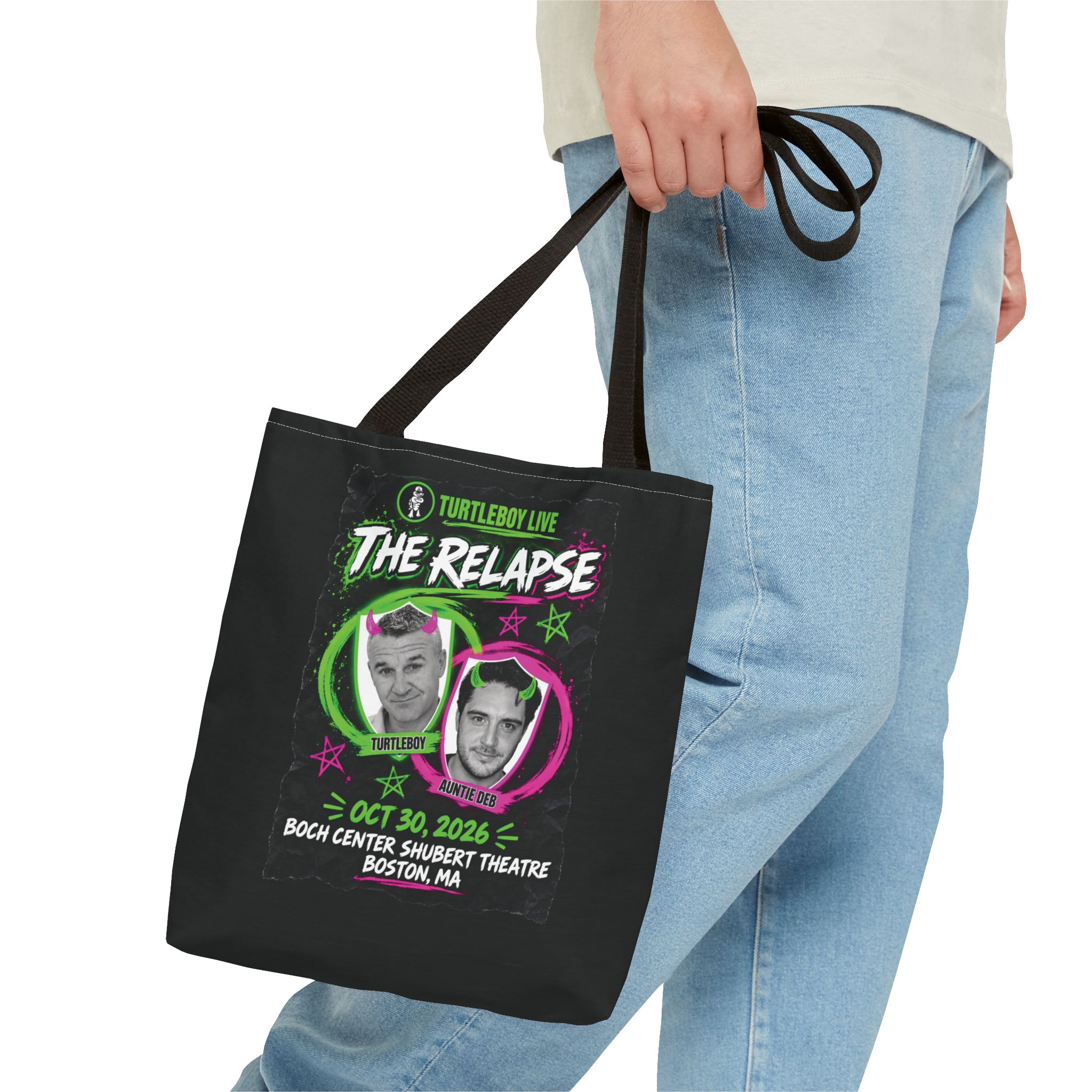 Turtleboy: The Relapse - Black Tote Bag - Image 3