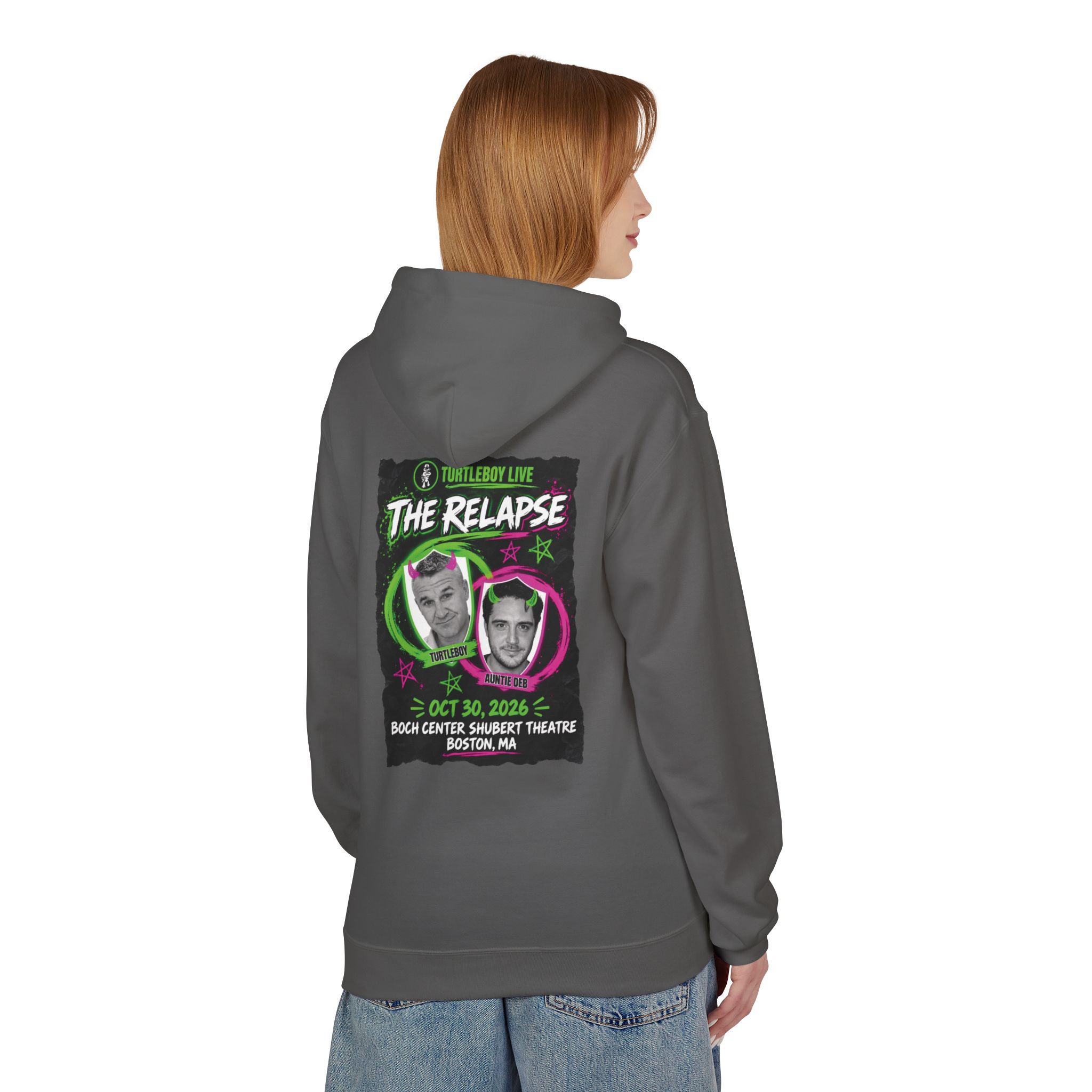 Turtleboy: The Relapse - Back Main Design - Unisex Midweight Softstyle Fleece Hoodie - Image 32