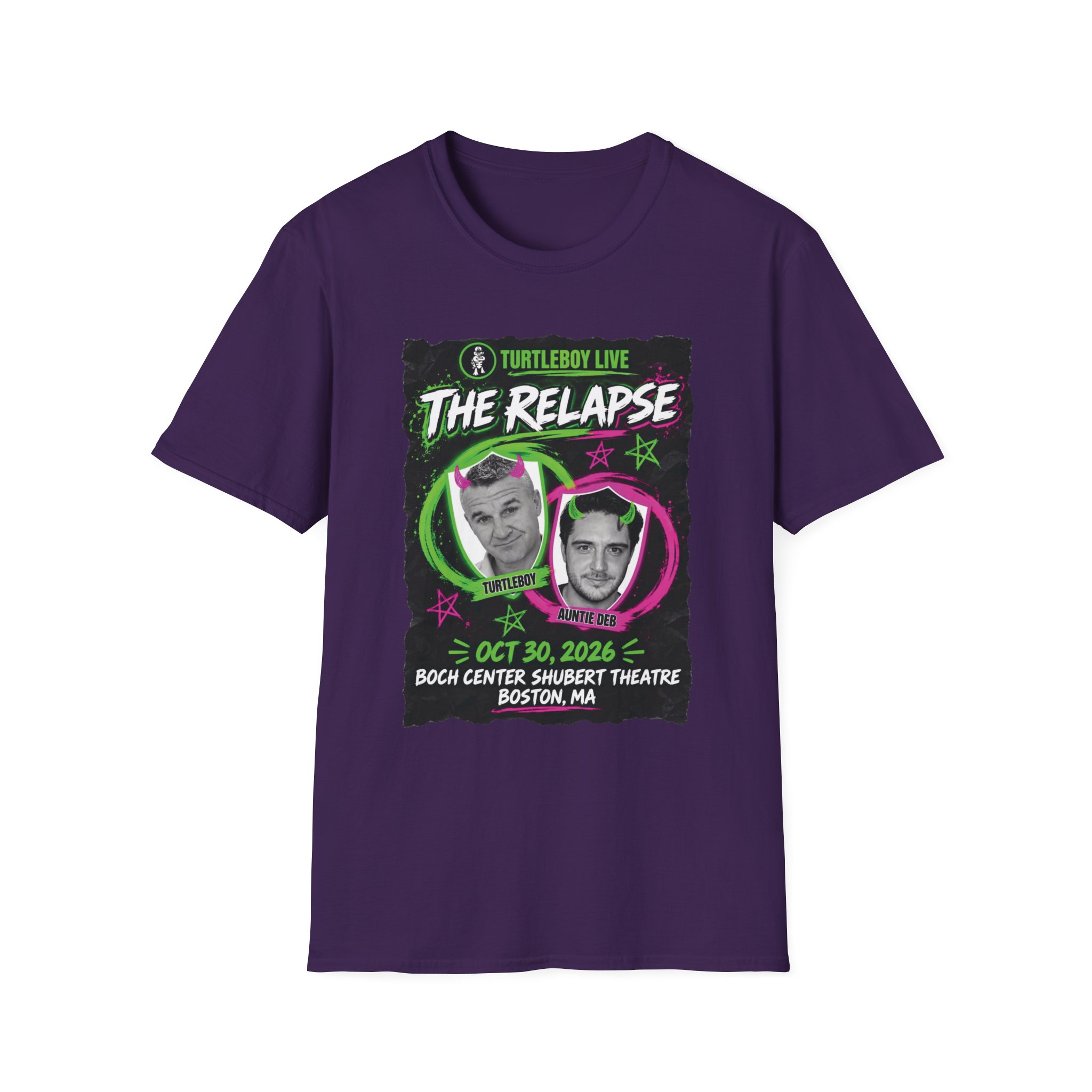 Turtleboy: The Relapse - Front Main Design & Logo Back - Unisex Softstyle T-Shirt - Image 16