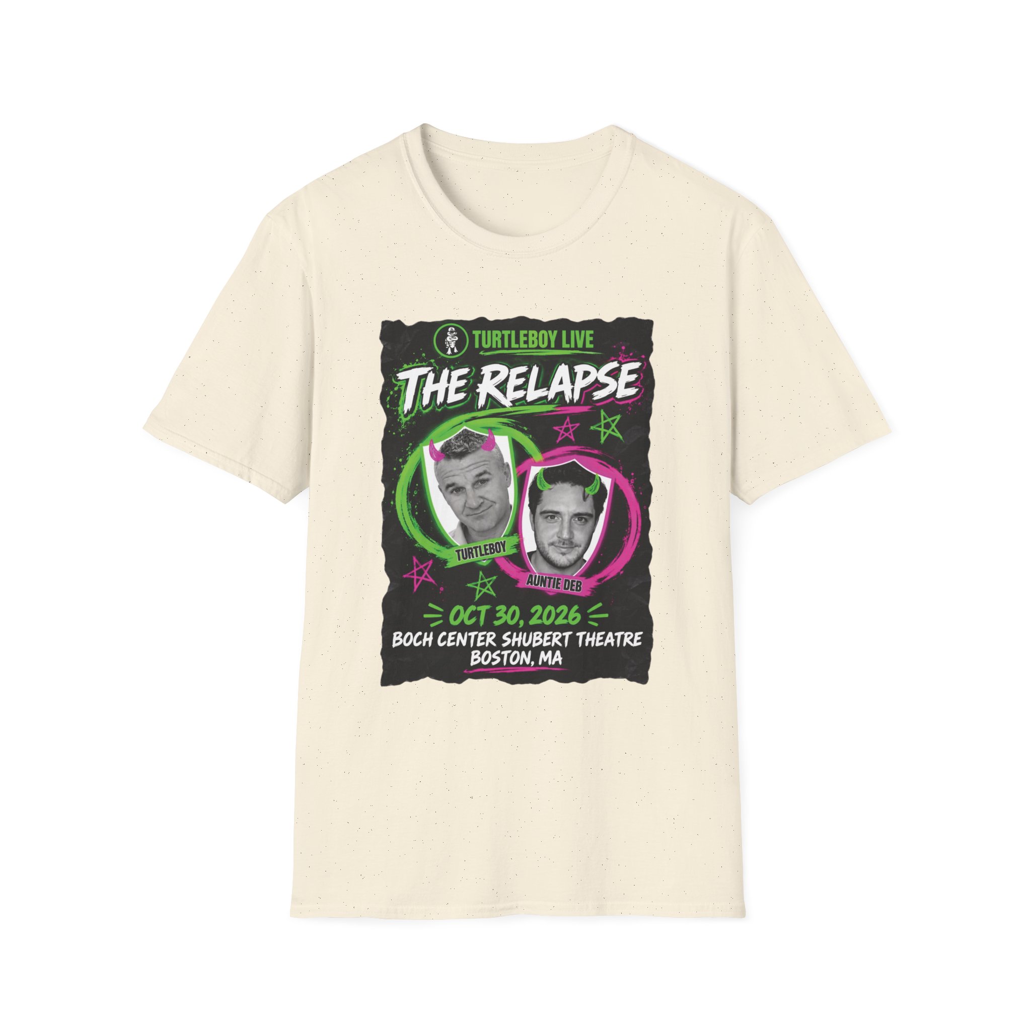 Turtleboy: The Relapse - Front Main Design & Logo Back - Unisex Softstyle T-Shirt - Image 32