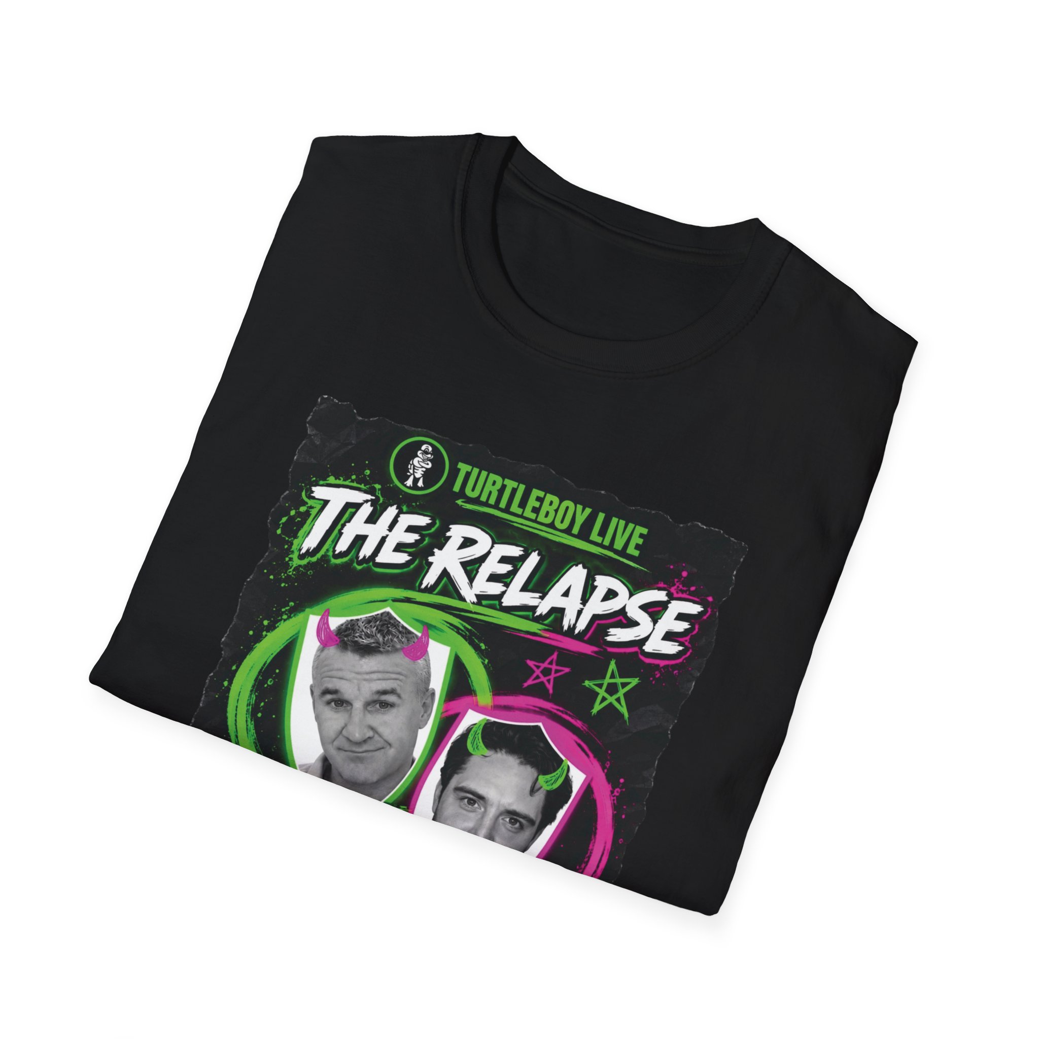 Turtleboy: The Relapse - Front Main Design & Logo Back - Unisex Softstyle T-Shirt - Image 3