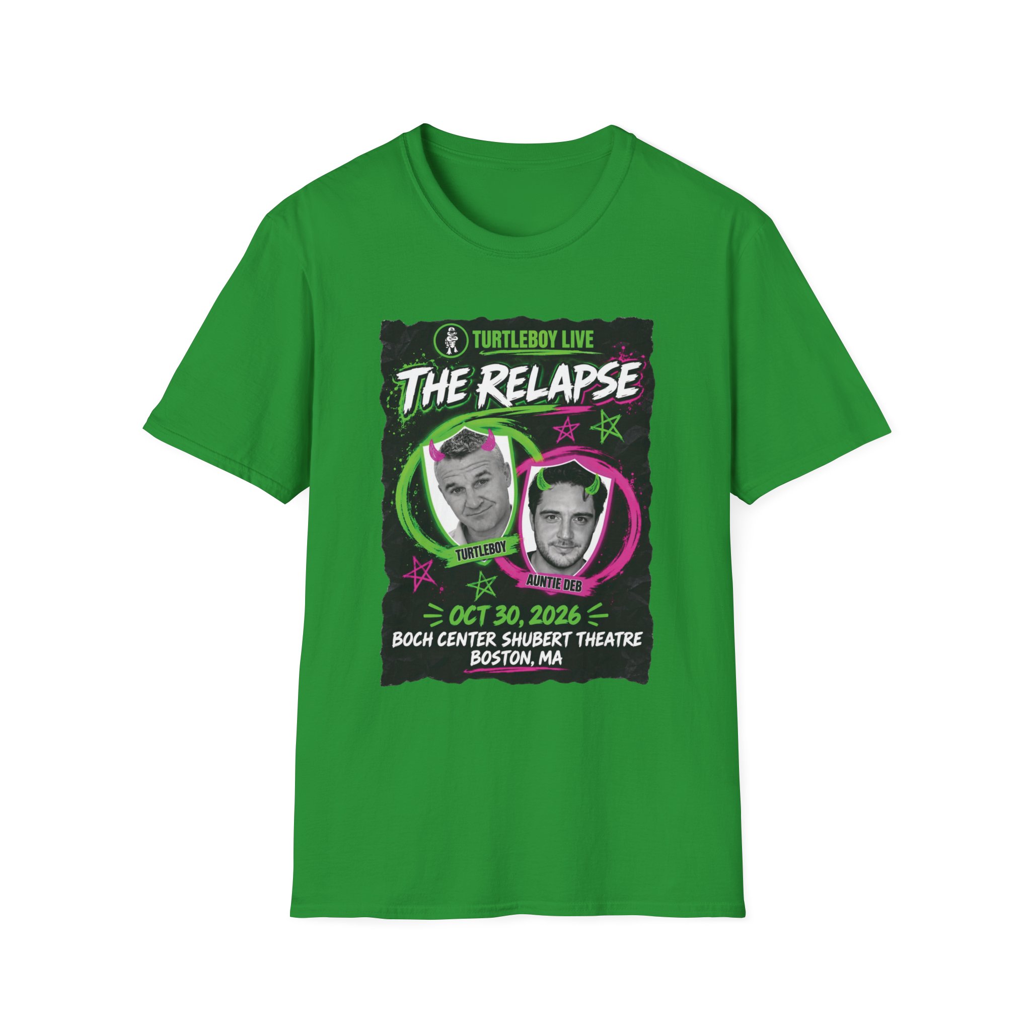Turtleboy: The Relapse - Front Main Design & Logo Back - Unisex Softstyle T-Shirt - Image 52