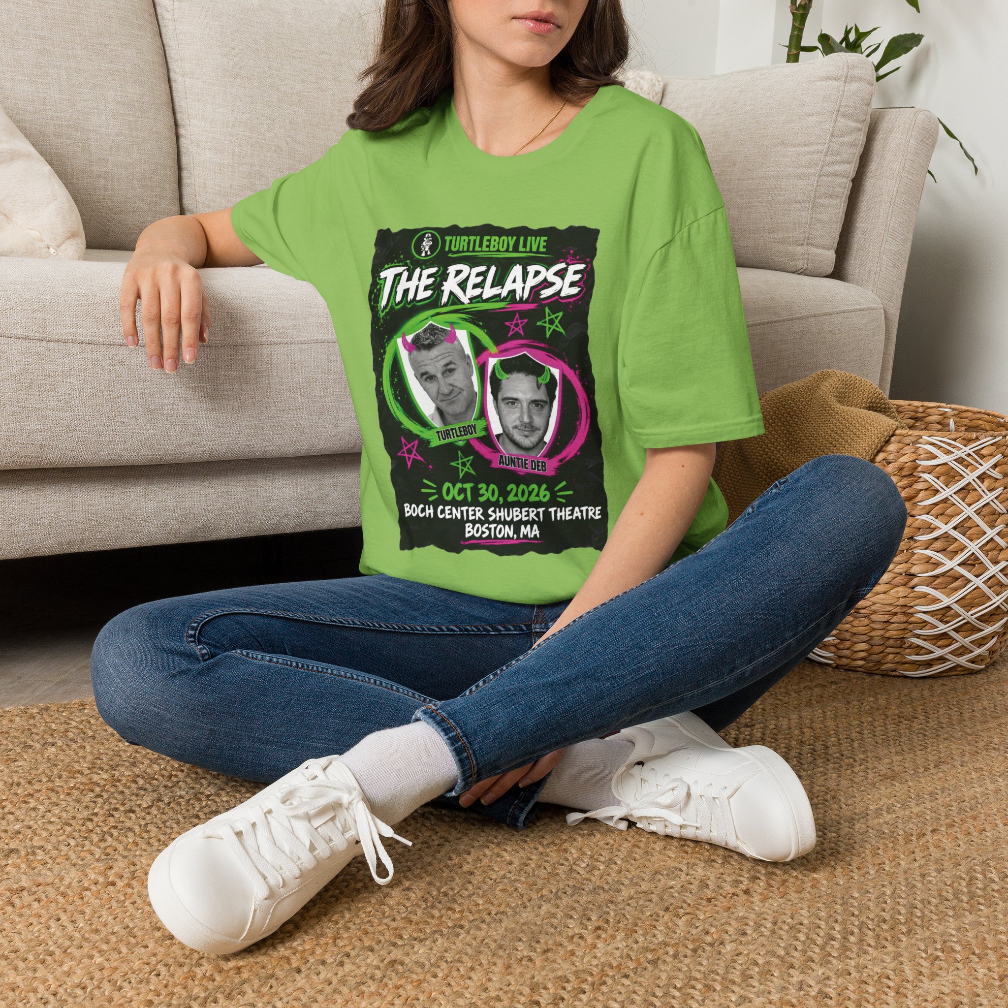 Turtleboy: The Relapse - Front Main Design & Logo Back - Unisex Softstyle T-Shirt - Image 46