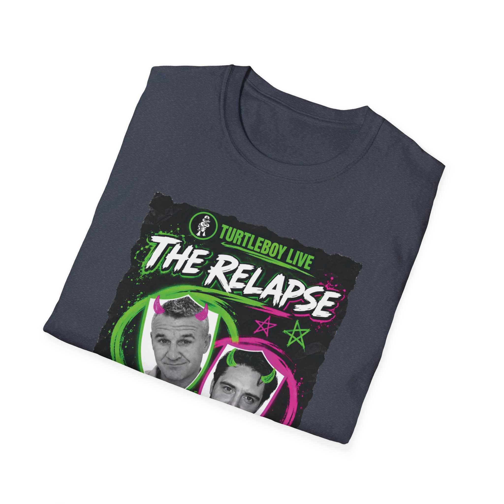 Turtleboy: The Relapse - Front Main Design & Logo Back - Unisex Softstyle T-Shirt - Image 8