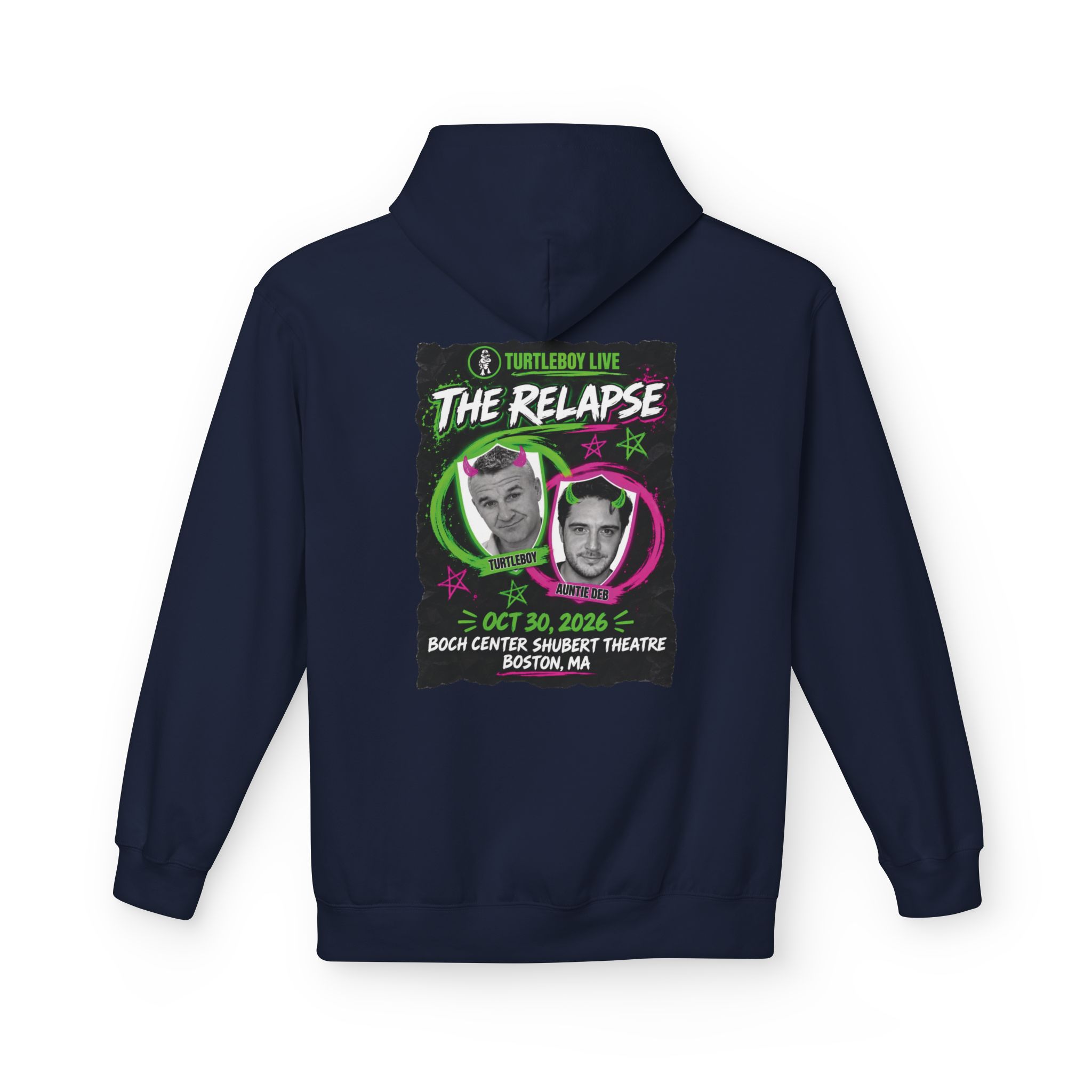 Turtleboy: The Relapse - Back Main Design - Unisex Midweight Softstyle Fleece Hoodie - Image 38