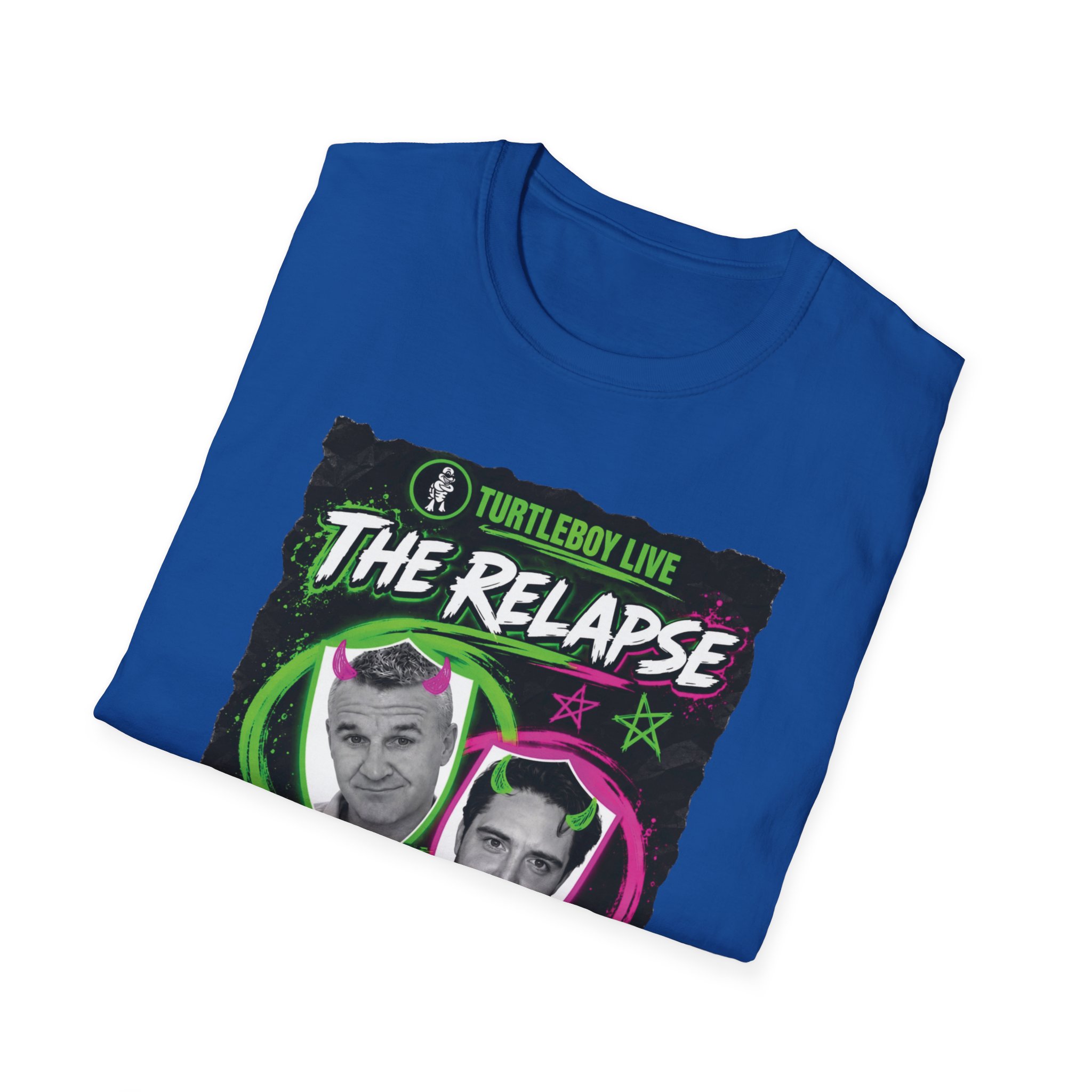Turtleboy: The Relapse - Front Main Design & Logo Back - Unisex Softstyle T-Shirt - Image 23