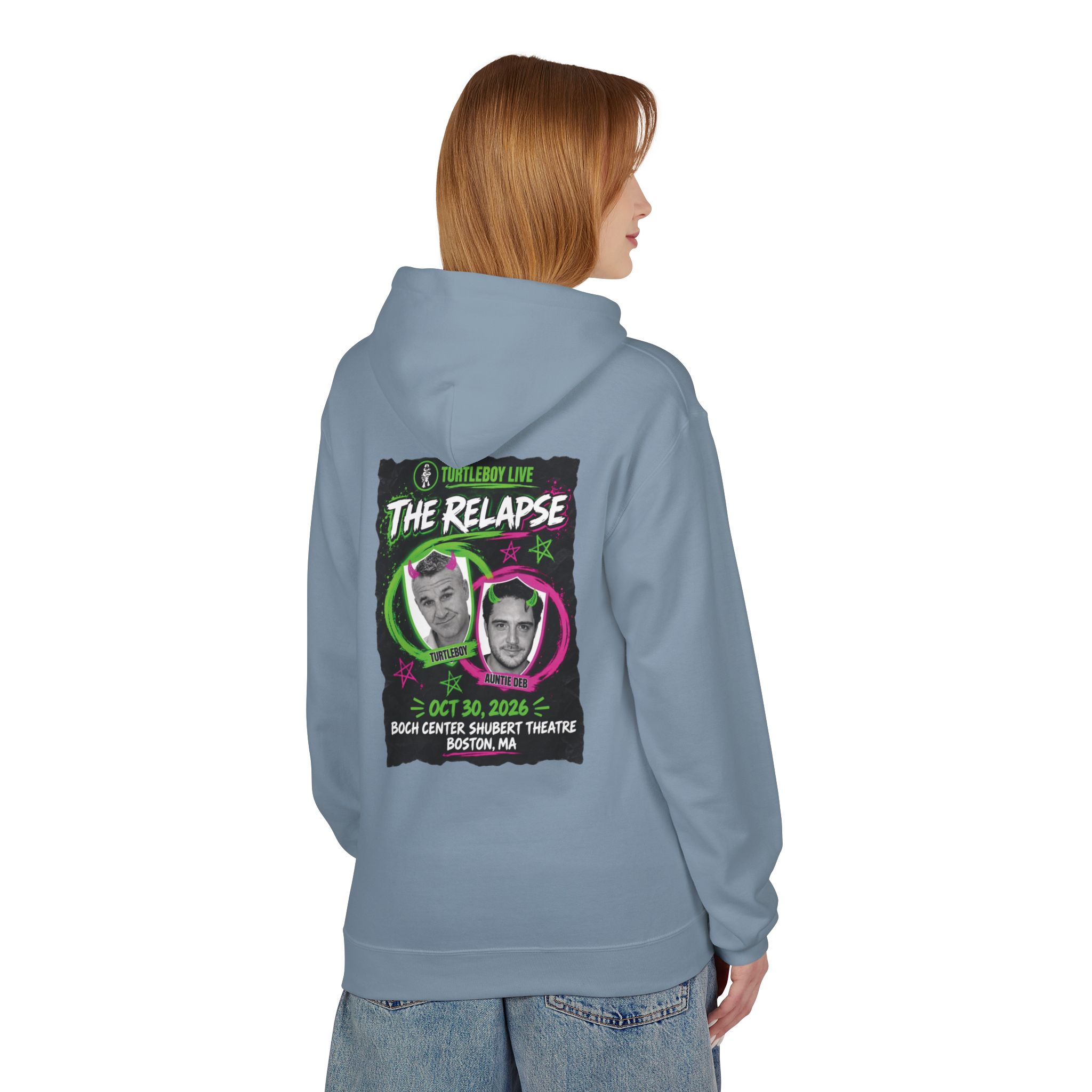 Turtleboy: The Relapse - Back Main Design - Unisex Midweight Softstyle Fleece Hoodie - Image 28
