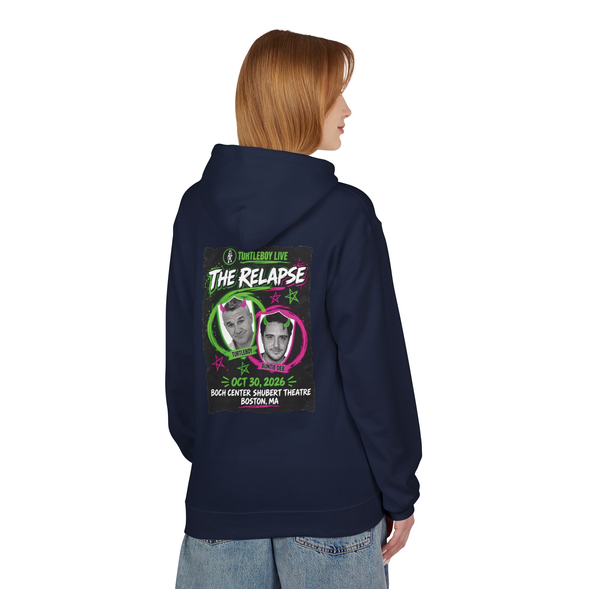 Turtleboy: The Relapse - Back Main Design - Unisex Midweight Softstyle Fleece Hoodie - Image 40