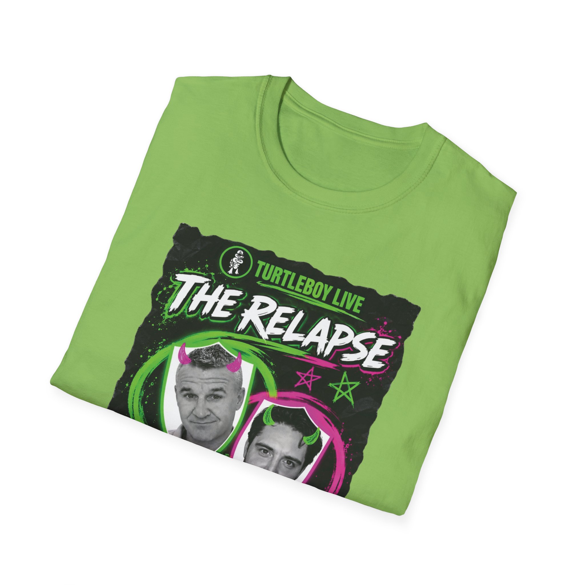 Turtleboy: The Relapse - Front Main Design & Logo Back - Unisex Softstyle T-Shirt - Image 50