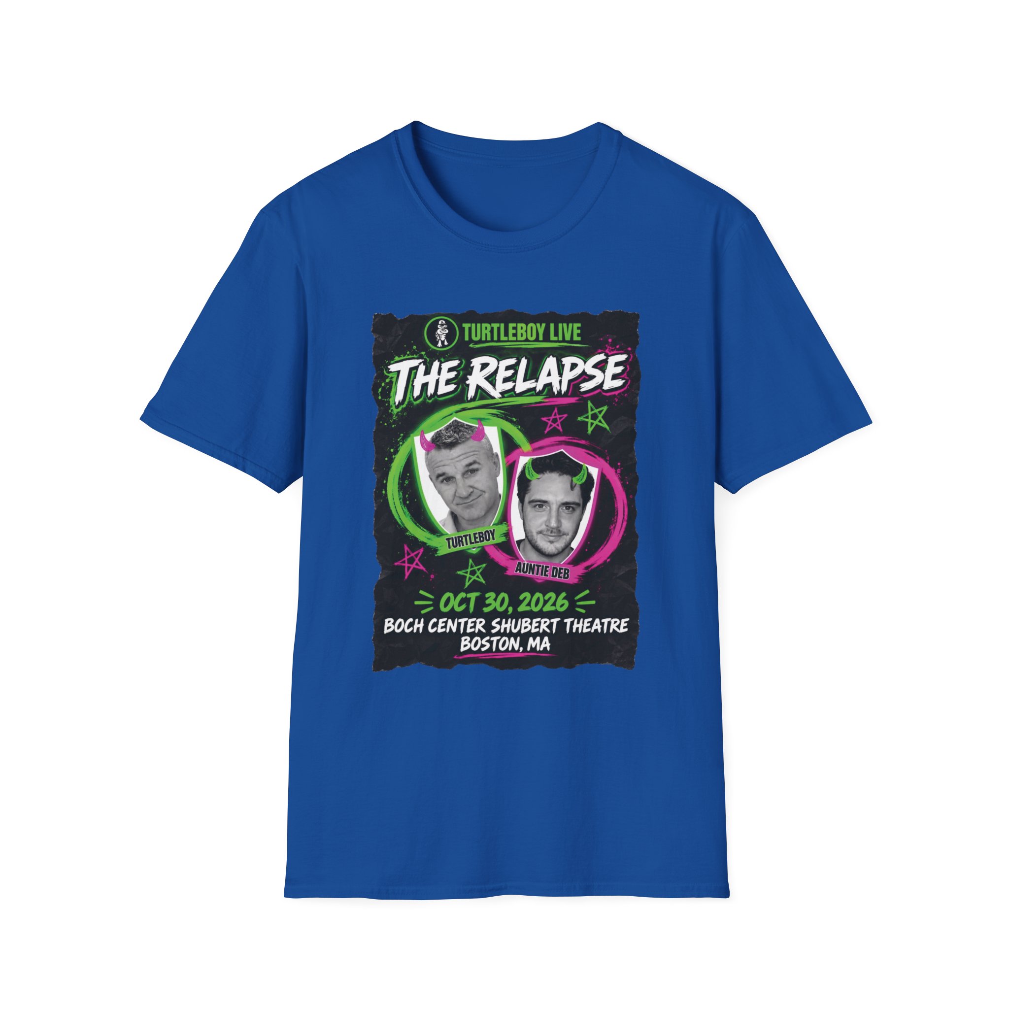 Turtleboy: The Relapse - Front Main Design & Logo Back - Unisex Softstyle T-Shirt - Image 21